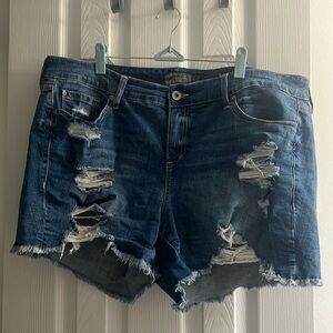 Torrid size 20 distressed jean shorts